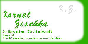 kornel zischka business card